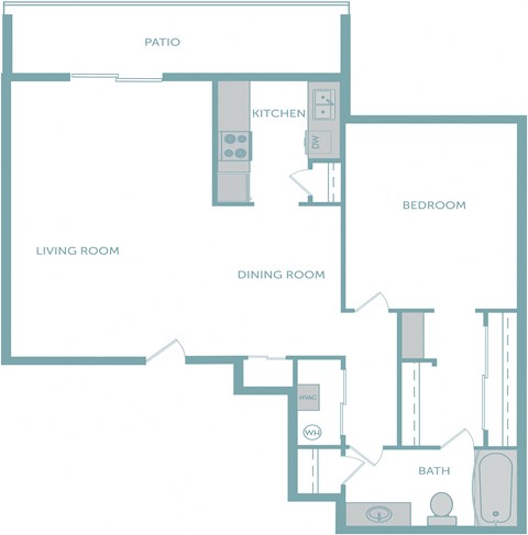 a floor plan of a two bedroom apartment